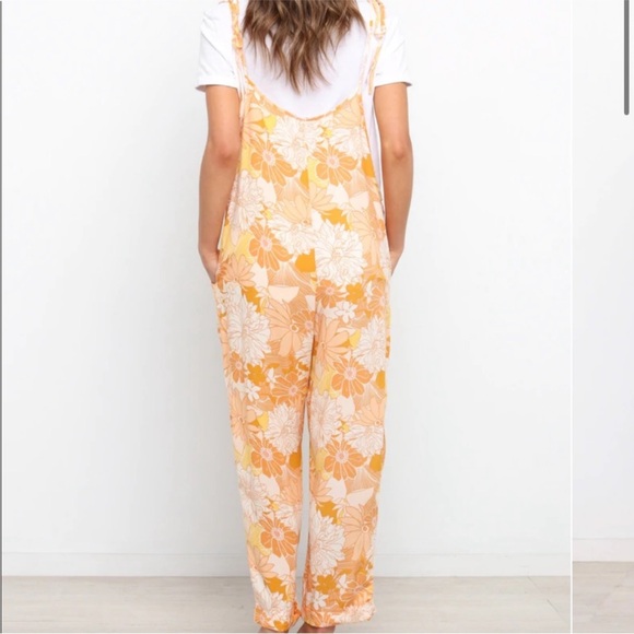 Petal & Pup Yellow Orange Daisy Jumpsuit - Picture 2 of 2